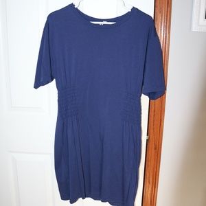 ASOS cinched royal blue t-shirt dress